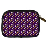 Clown Ghost Pattern Purple Digital Camera Leather Case Back