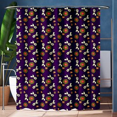 Clown Ghost Pattern Purple Shower Curtain 60  X 72  (medium)  by snowwhitegirl