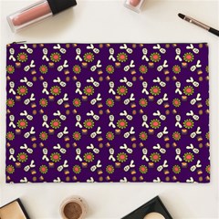 Clown Ghost Pattern Purple Cosmetic Bag (xxl) by snowwhitegirl