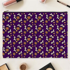 Clown Ghost Pattern Purple Cosmetic Bag (xxxl) by snowwhitegirl