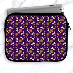 Clown Ghost Pattern Purple Apple Ipad 2/3/4 Zipper Cases by snowwhitegirl