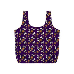 Clown Ghost Pattern Purple Full Print Recycle Bag (s) by snowwhitegirl