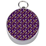 Clown Ghost Pattern Purple Silver Compasses Front