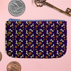 Clown Ghost Pattern Purple Large Coin Purse by snowwhitegirl