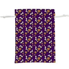 Clown Ghost Pattern Purple  Lightweight Drawstring Pouch (xl) by snowwhitegirl