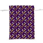 Clown Ghost Pattern Purple  Lightweight Drawstring Pouch (XL) Front