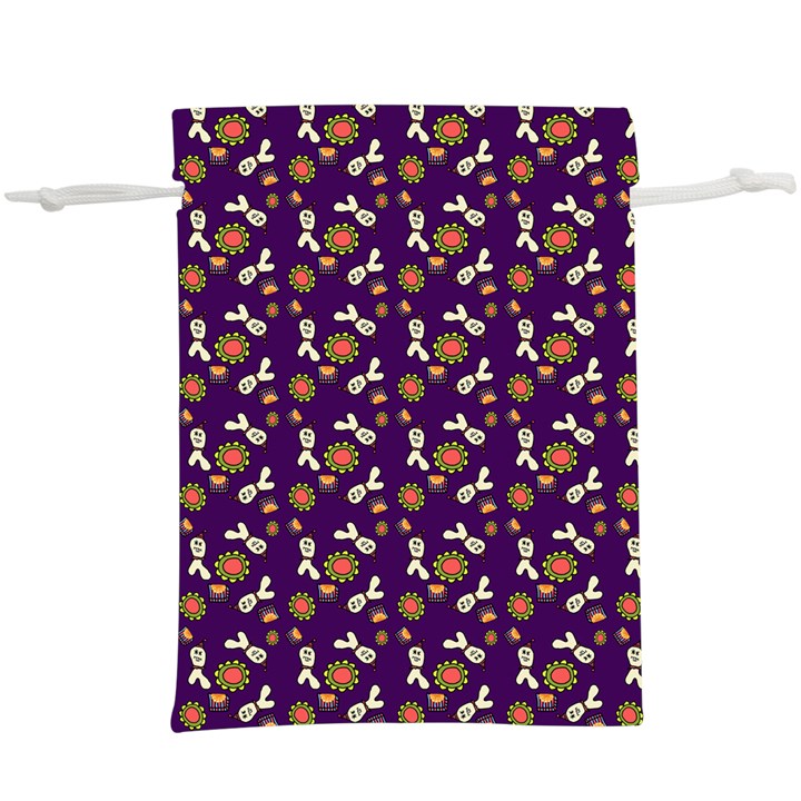 Clown Ghost Pattern Purple  Lightweight Drawstring Pouch (XL)