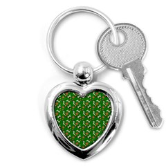 Clown Ghost Pattern Green Key Chain (heart)