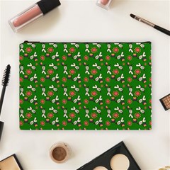 Clown Ghost Pattern Green Cosmetic Bag (large) by snowwhitegirl