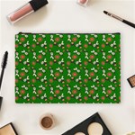 Clown Ghost Pattern Green Cosmetic Bag (Large) Front