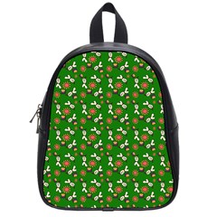 Clown Ghost Pattern Green School Bag (small) by snowwhitegirl