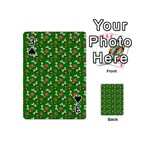 Clown Ghost Pattern Green Playing Cards 54 Designs (Mini) Front - Spade3