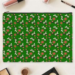 Clown Ghost Pattern Green Cosmetic Bag (xxxl) by snowwhitegirl