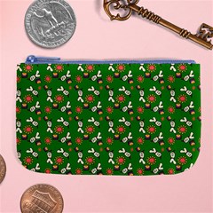 Clown Ghost Pattern Green Large Coin Purse by snowwhitegirl