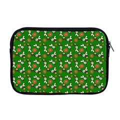 Clown Ghost Pattern Green Apple Macbook Pro 17  Zipper Case by snowwhitegirl