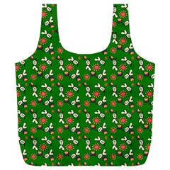 Clown Ghost Pattern Green Full Print Recycle Bag (xxl) by snowwhitegirl