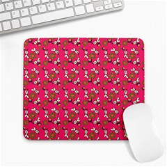 Clown Ghost Pattern Pink Large Mousepads by snowwhitegirl