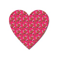 Clown Ghost Pattern Pink Heart Magnet by snowwhitegirl