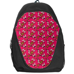 Clown Ghost Pattern Pink Backpack Bag by snowwhitegirl