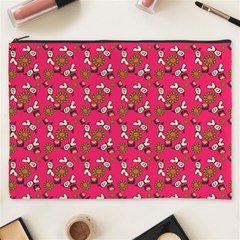 Clown Ghost Pattern Pink Cosmetic Bag (xxxl) by snowwhitegirl