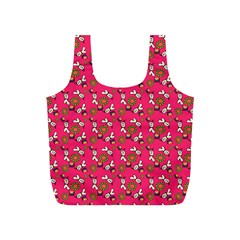 Clown Ghost Pattern Pink Full Print Recycle Bag (s) by snowwhitegirl