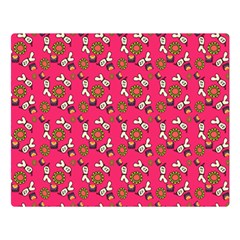 Clown Ghost Pattern Pink Double Sided Flano Blanket (large)  by snowwhitegirl