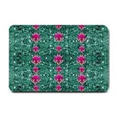 Flowers Love And Silver Metal Hearts Is Wonderful As Sunsets Small Doormat 