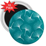 Whiteflowergreen 3  Magnets (10 pack)  Front