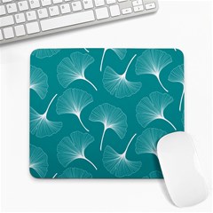 Whiteflowergreen Large Mousepads by Dushan