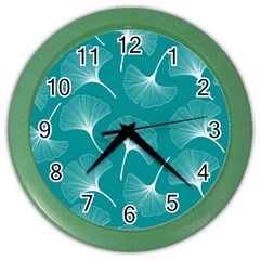 Whiteflowergreen Color Wall Clock by Dushan