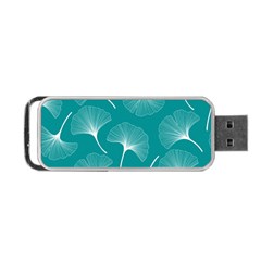 Whiteflowergreen Portable Usb Flash (two Sides) by Dushan