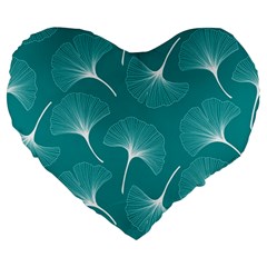 Whiteflowergreen Large 19  Premium Flano Heart Shape Cushions by Dushan