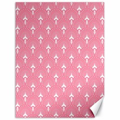 White And Pink Art-deco Pattern Canvas 18  X 24  by Dushan