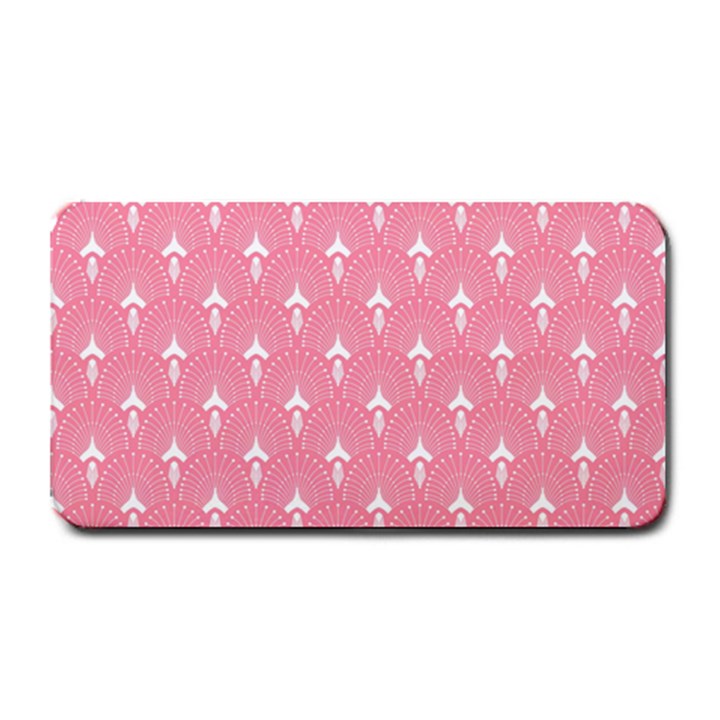 White and pink Art-Deco pattern Medium Bar Mats