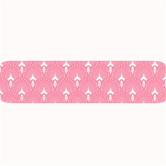 White And Pink Art-deco Pattern Large Bar Mats by Dushan