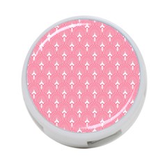 White And Pink Art-deco Pattern 4-port Usb Hub (one Side) by Dushan