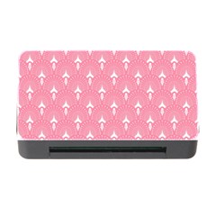 White And Pink Art-deco Pattern Memory Card Reader With Cf by Dushan