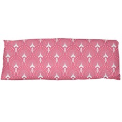 White And Pink Art-deco Pattern Body Pillow Case (dakimakura) by Dushan