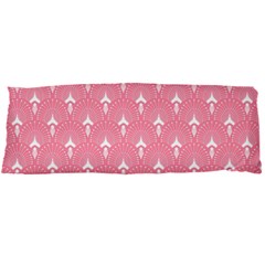 White And Pink Art-deco Pattern Body Pillow Case Dakimakura (two Sides) by Dushan