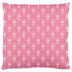 White And Pink Art-deco Pattern Large Cushion Case (one Side) by Dushan