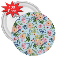 Springflowers 3  Buttons (100 Pack)  by Dushan