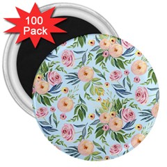 Springflowers 3  Magnets (100 Pack) by Dushan