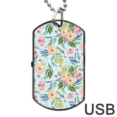 Springflowers Dog Tag Usb Flash (one Side) by Dushan