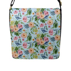 Springflowers Flap Closure Messenger Bag (l) by Dushan