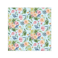 Springflowers Small Satin Scarf (square) by Dushan