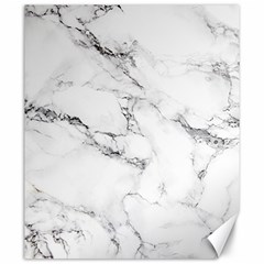 White Faux Marble Canvas 20  X 24  by Dushan