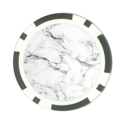 White Faux Marble Poker Chip Card Guard (10 Pack) by Dushan