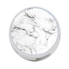 White Faux Marble 4-port Usb Hub (two Sides) by Dushan