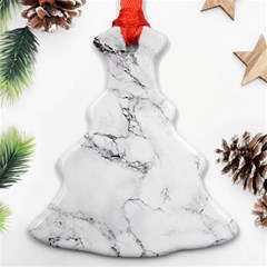 White Faux Marble Ornament (christmas Tree) 