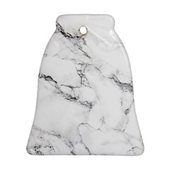 White Faux Marble Bell Ornament (two Sides)